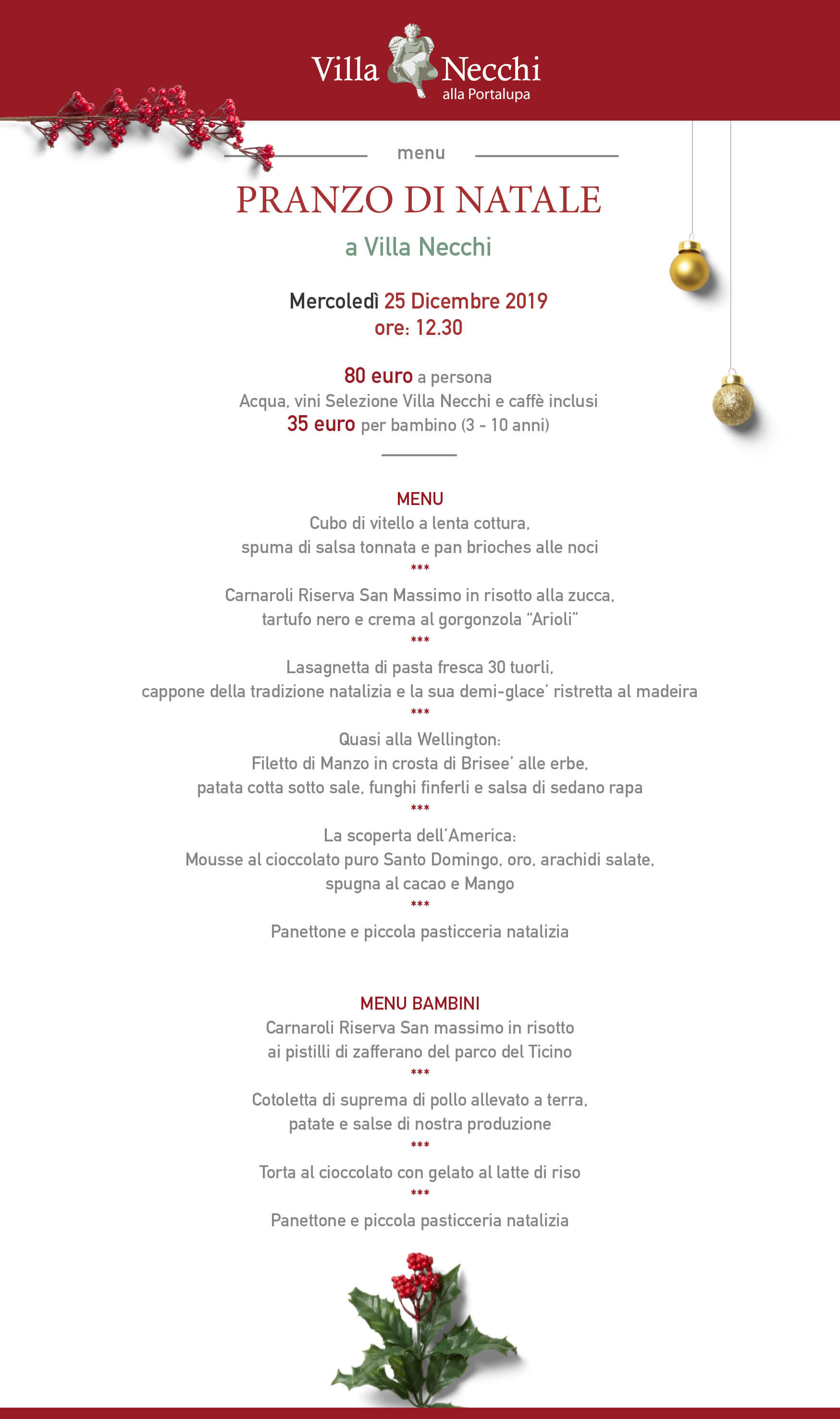 Menu Di Natale A 35 Euro.Pranzo Di Natale Villa Necchi Alla Portalupa