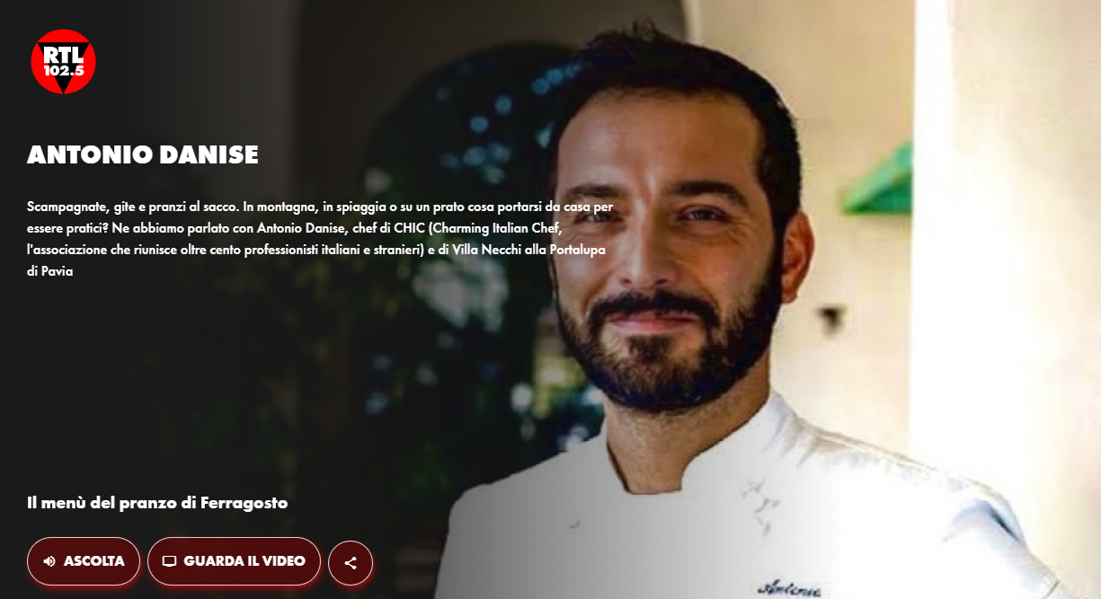 VILLA NECCHI & RTL 102.5 : INTERVISTA AL NOSTRO CHEF ANTONIO DANISE